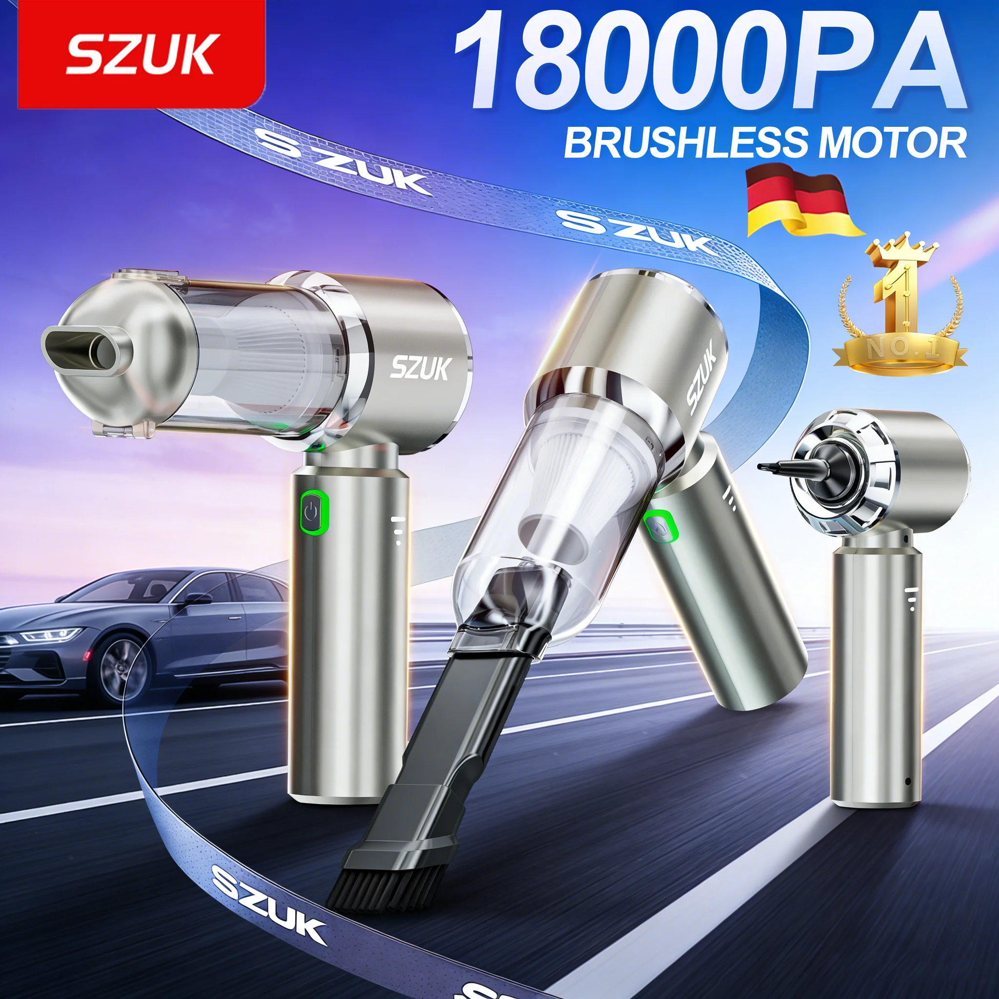 Aspirateur de voiture sans fil SZUK C012Max, aspiration puissante, aspirateur portable pour voiture, machine de nettoyage, mini aspirateur aspirateurs sans fil aspirateur pour voiture aspirateur maison
