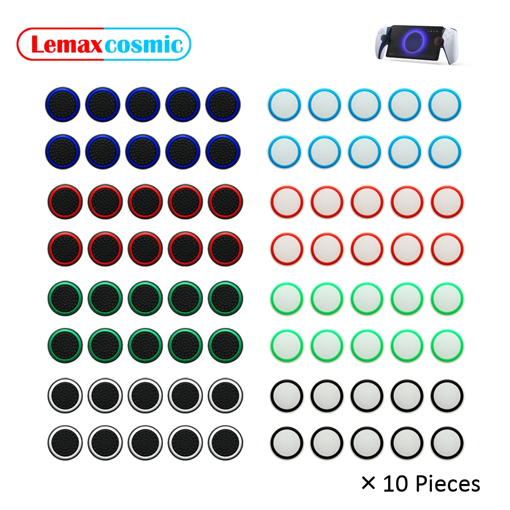 10 PCS Non-slip ThumbSticks Silicone Joystick Caps Thumb Stick Grip Luminous Cap Cover For PlayStation Portal