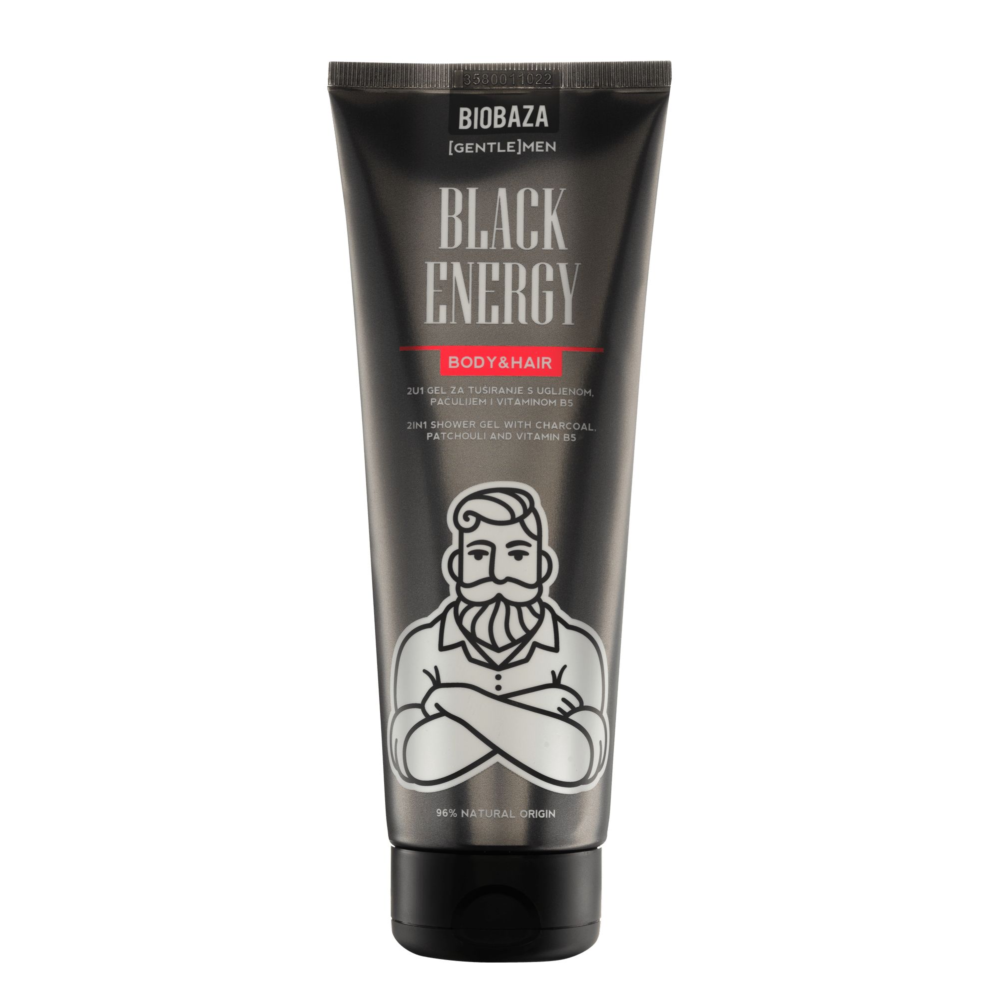 BIOBAZA MEN BLACK ENERGY 2in1 BODY&HAIR 220 ml