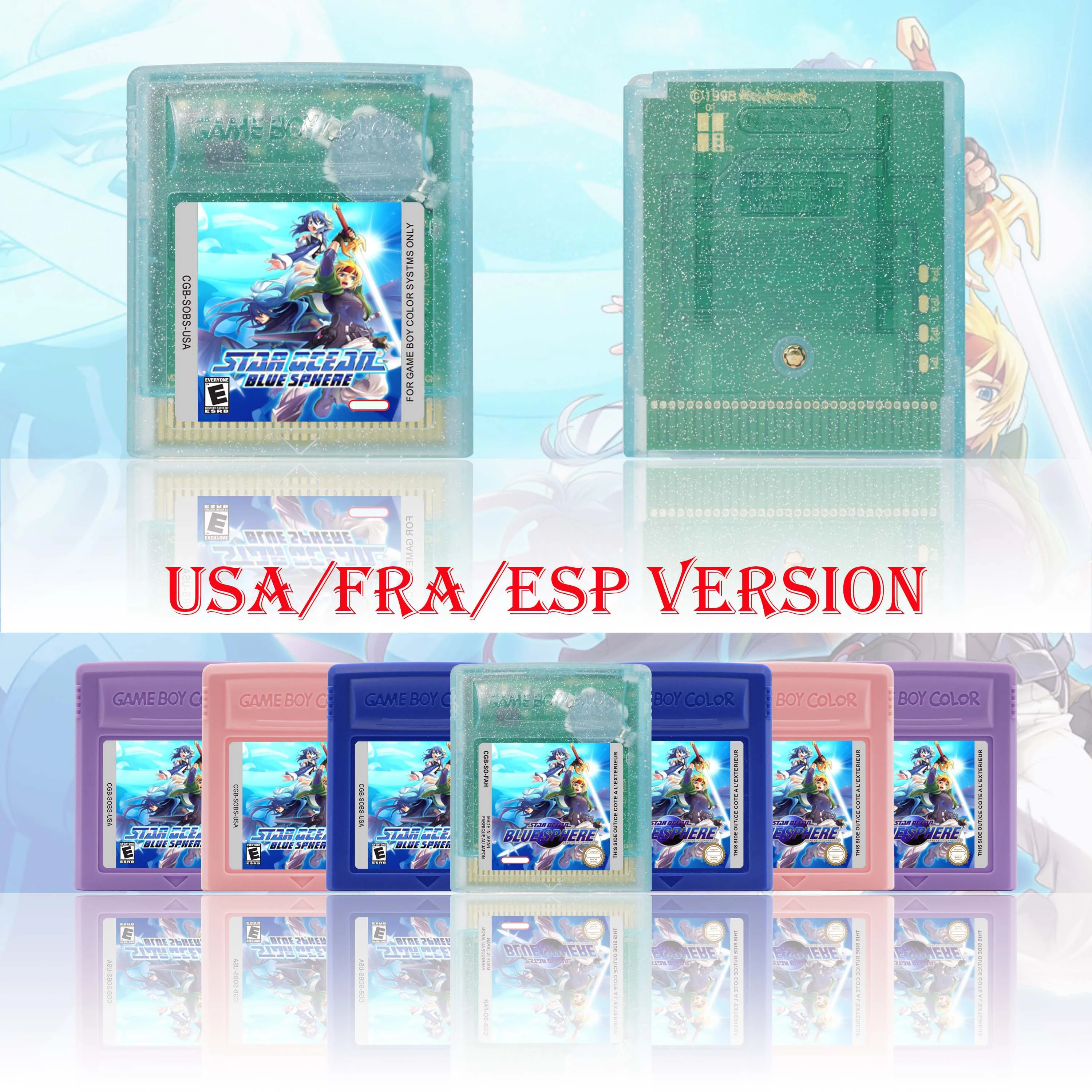 Star Ocean Blue Sphere GBC Game Cartridge 16 Bit Video Game Console Card High Quality GBC Video Game USA/FRA/ESP