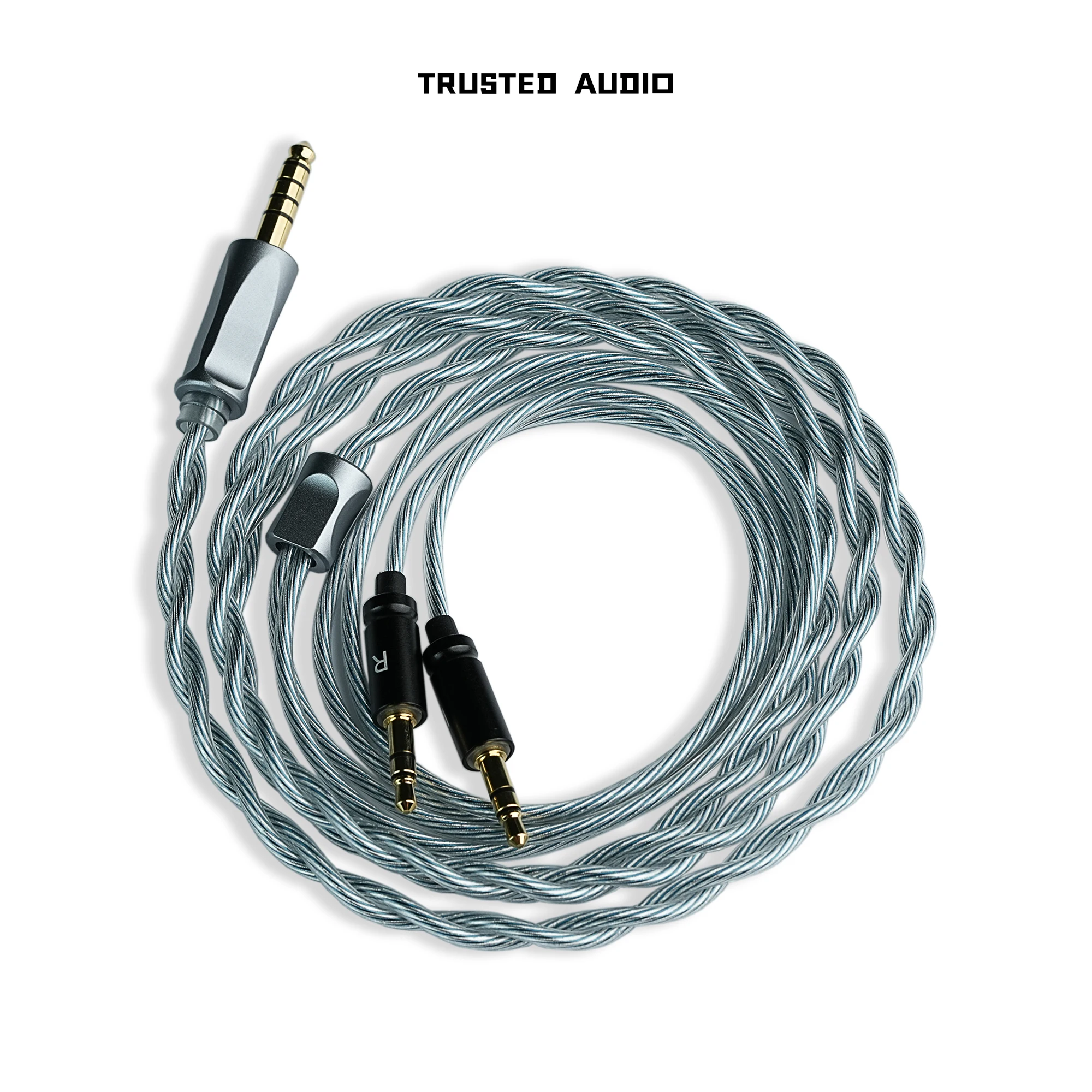 Trusted-50 Dual 3.5mm Upgrade Cable 3.5mm/4.4mm Balanced for Sennheiser HIFIMAN Audeze DENON SONY Fostex Headphones
