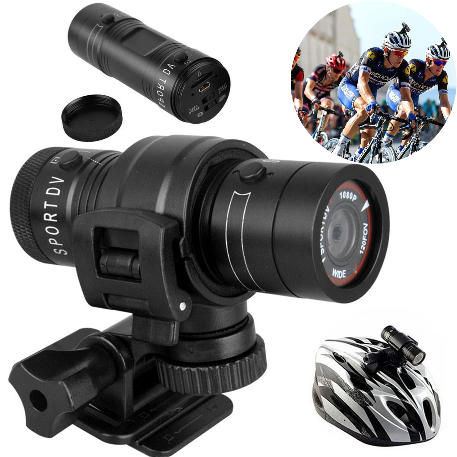 Caméra pour casque de moto, caméra vidéo pour vélo - Caméra d