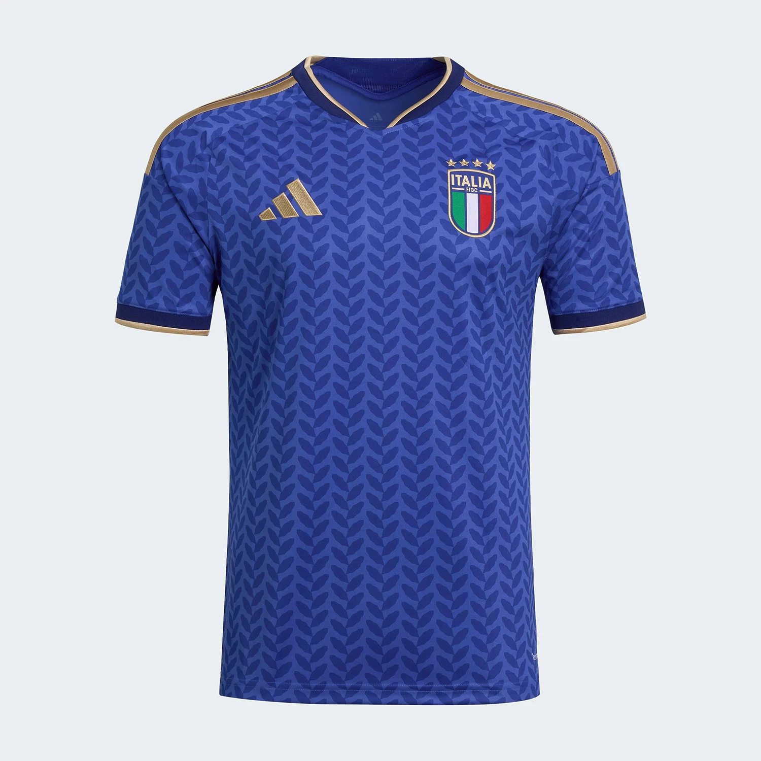 Maillot de football Adidas de l'équipe nationale d'Italie, maillot de football domicile 2026, bleu et or, manches courtes, version fans.