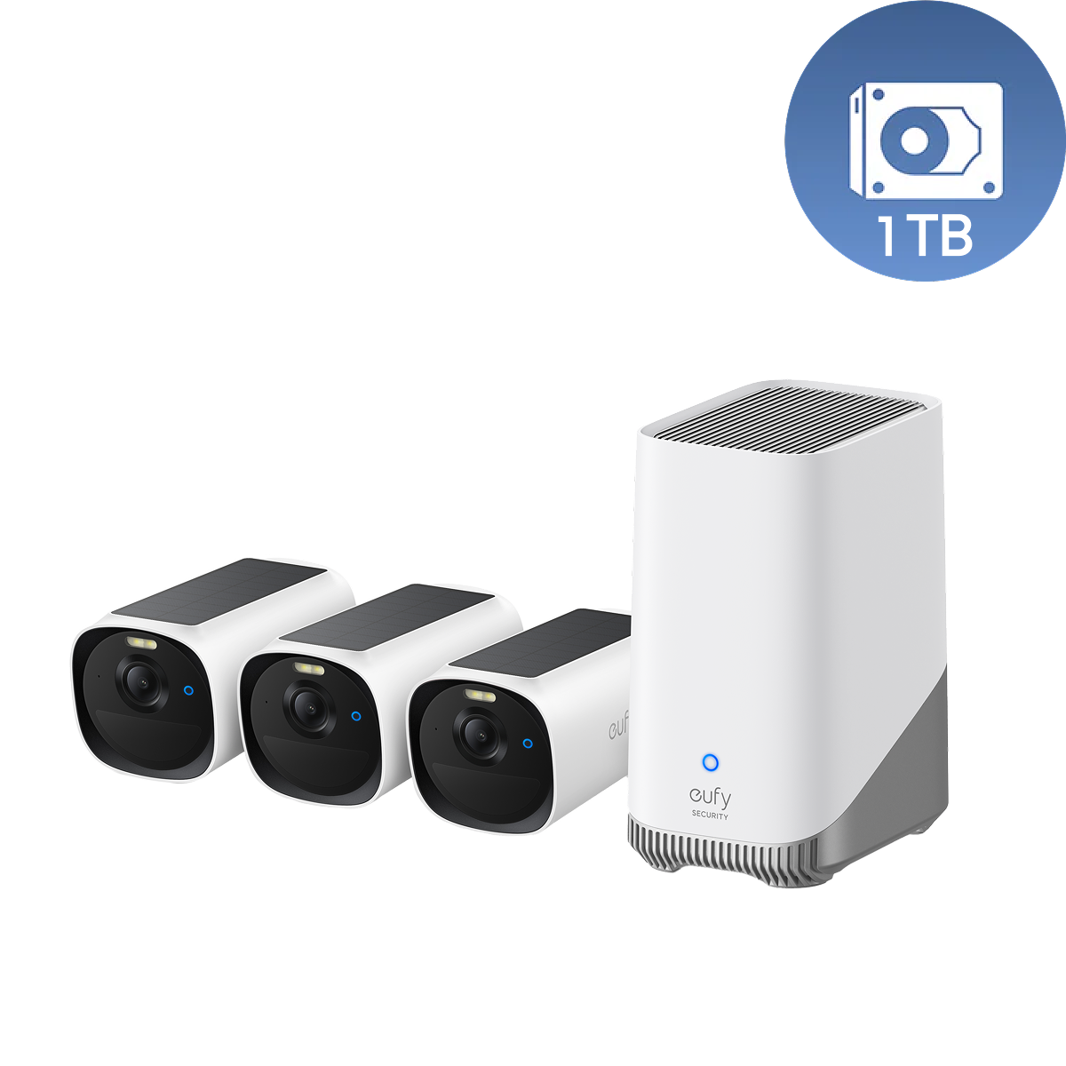 eufyCam S330 (eufyCam 3) 3‑Kamera‑Set und 1TB Festplatte Image