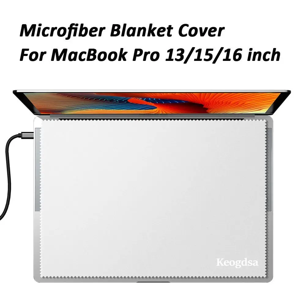 Laptop Protective Film Microfiber Dustproof Palm Keyboard Blanket Cover Notebook Laptop Screen Cloth MacBook Pro 13/15/16 Inch