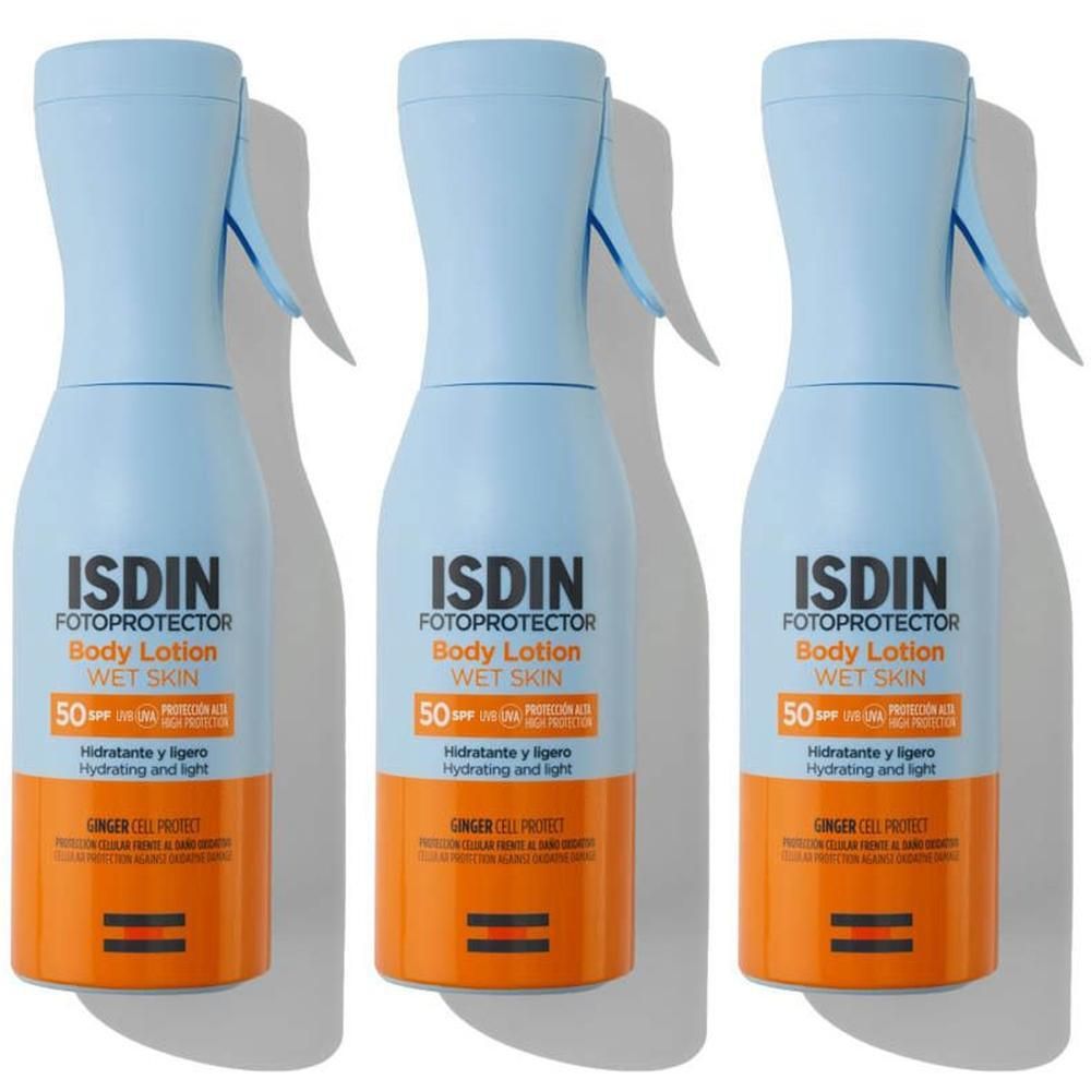 ISDIN Fotoprotector Wet Skin Protezione Solare Corpo SPF 50 3x250 ml