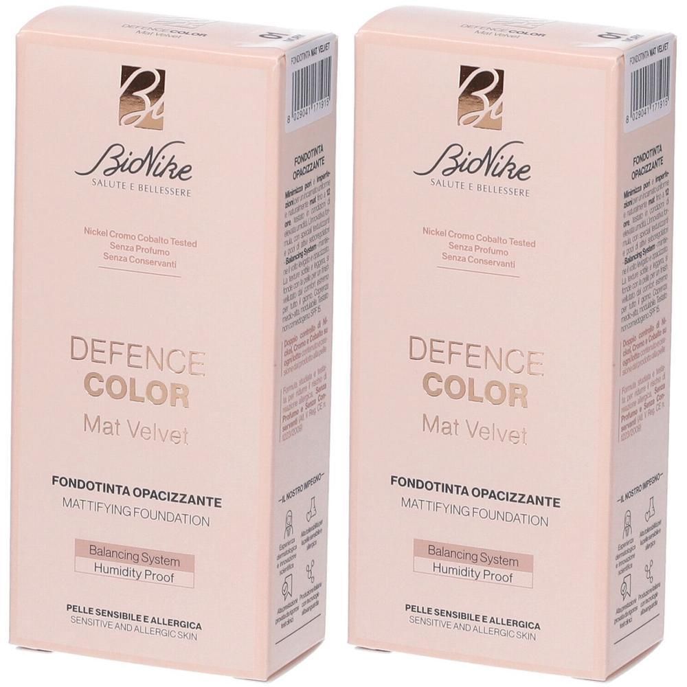 Bionike Defence Color Mat Velvet Fondotinta Opacizzante 01 Ivory 2x30