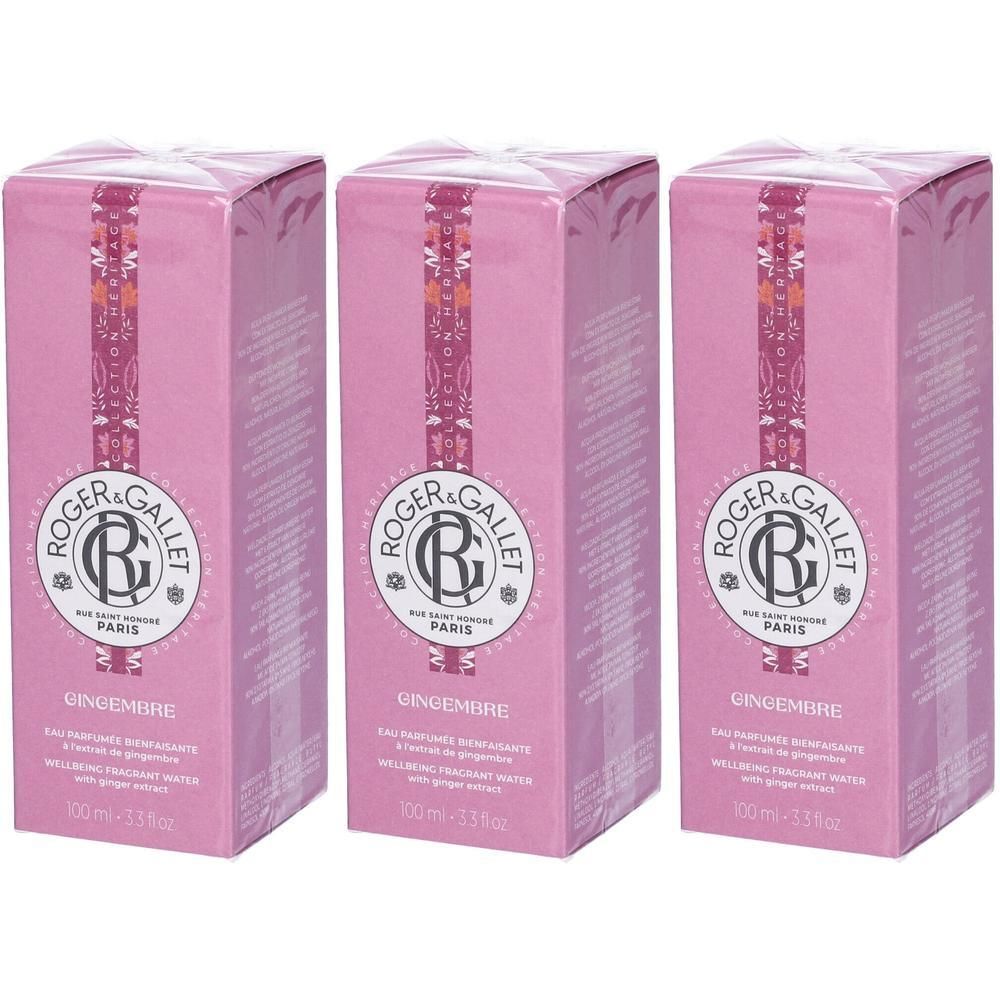 ROGER&GALLET Acqua Profumata di Benessere Gingembre 3x100 ml