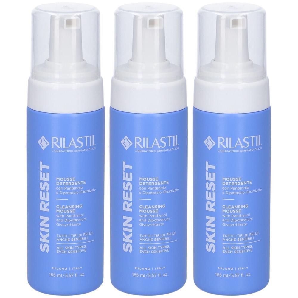 Rilastil Skin Reset Mousse Detergente 3x165 ml