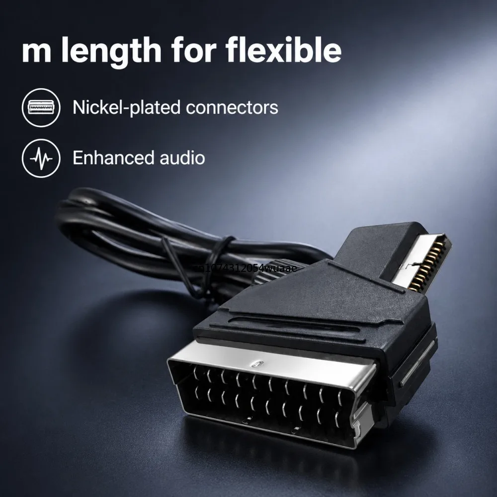 1 Stück 1,8m RGB-SCART-Kabel für Sony Playstation PS1 PS2 PS3 TV AV-Kabel Ersatzverbindungskabel Spielkabel Draht Dropshipping