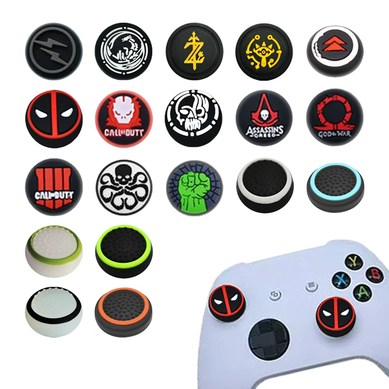 2pcs Silicone Thumb Grip Cap For PS4 PS5 Playstation 5 Xbox Series XS Game Joystick Controller Accessories Thumbstick Grip Caps