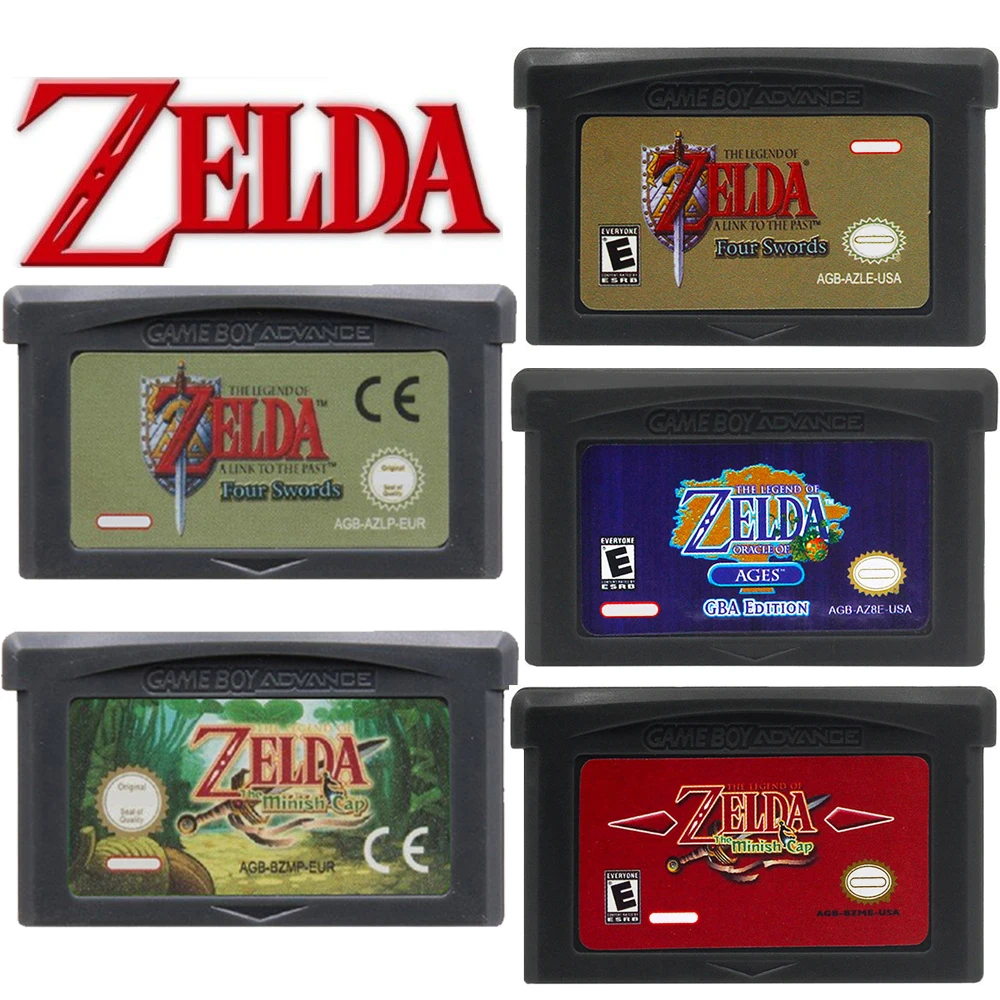New GBA Game Card Cartridge 32 Bit Video Game Console Legend Of Zelda Game Card Links Awakening DX Four Swords The Minish Cap