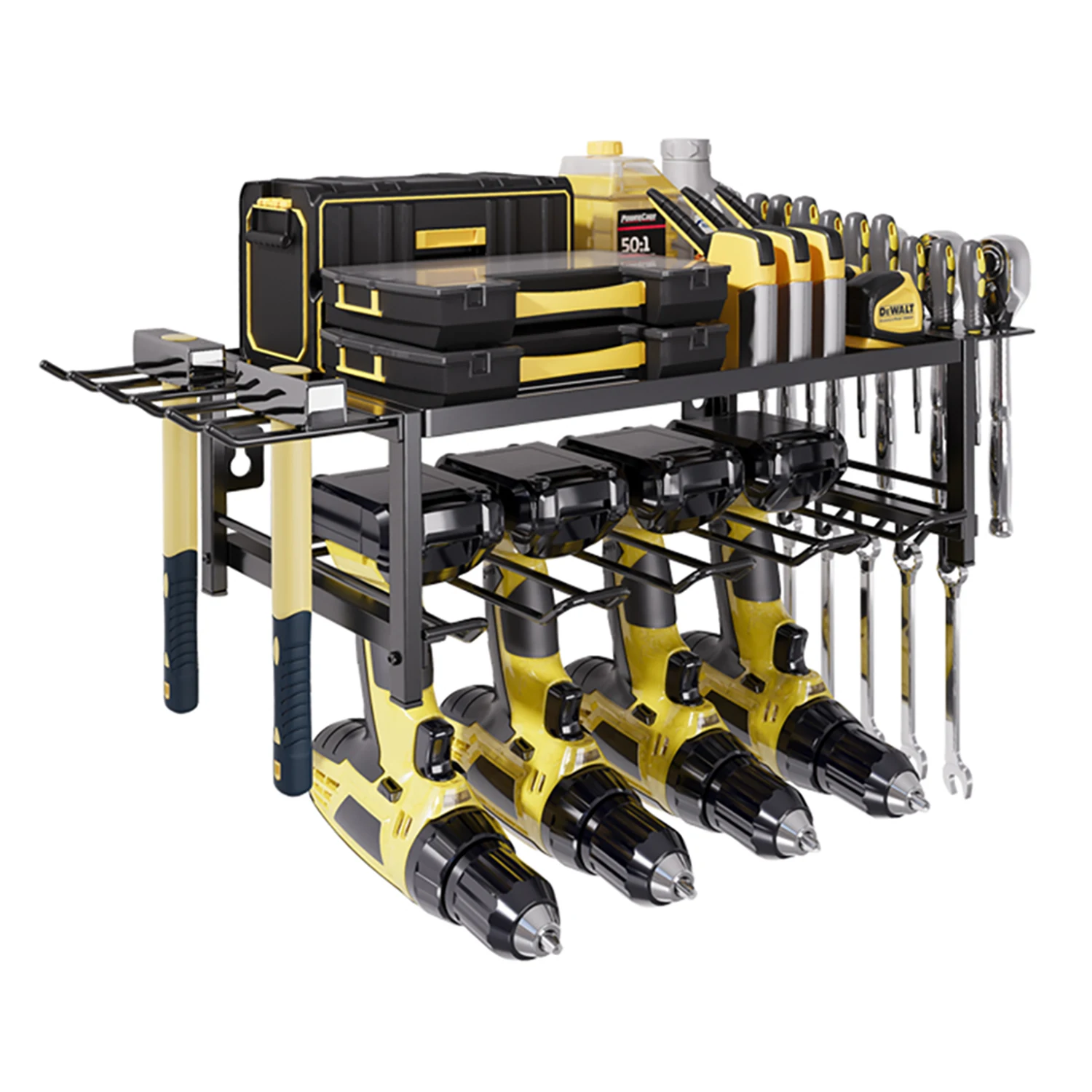 Rangement pour outils électriques, support pour perceuse électrique, étagère à outils robuste, étagère à outils flottante, rangement mural pour outils, organisateur d'outils