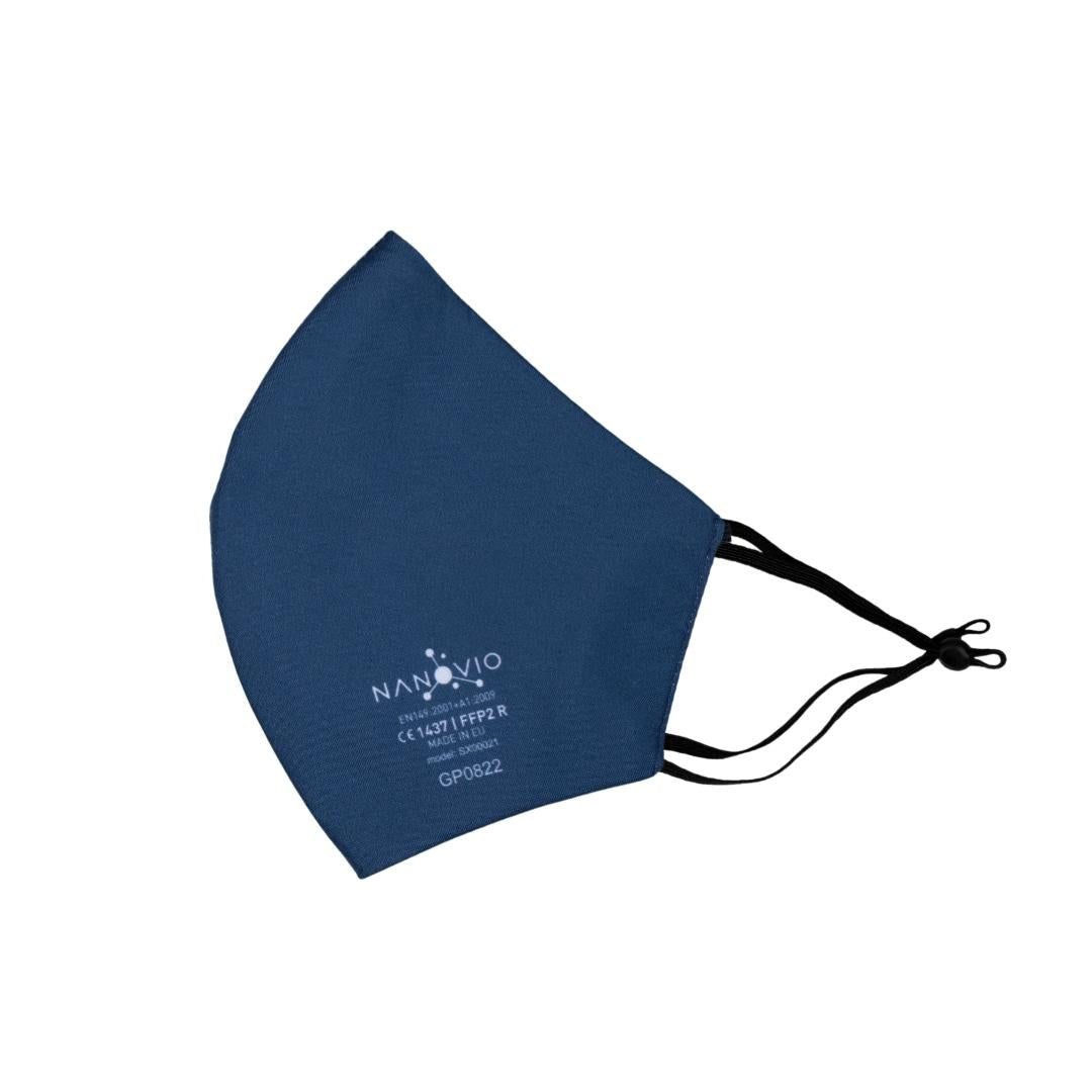 Nanovio Maschera FFP2 riutilizzabile I Blu Scuro Nano dall'Europa 1 pz