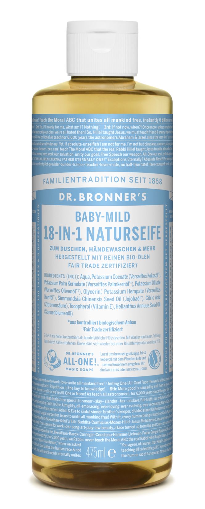 Sapone liquido Baby Mild del Dr. Bronner 473 ml