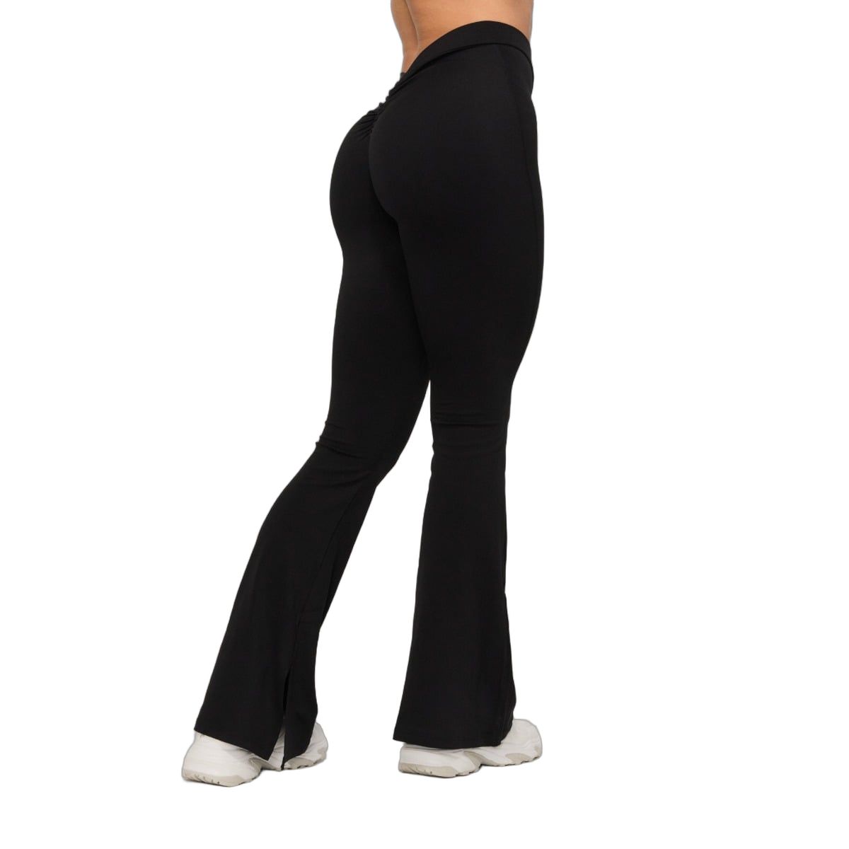 Pantaloni donna flare Fierce V-Back vita alta neri 1 St