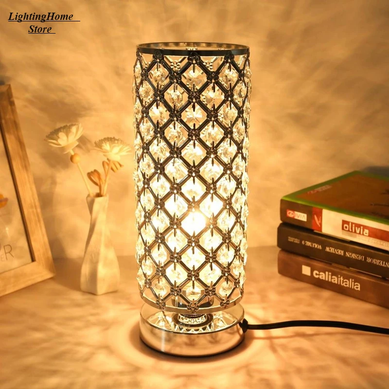 Luxus Kristall Tisch Lampe Nacht Lampe Diamant Kristall Dekorative Tisch Lampe Schlafzimmer Bar Nacht Licht LED Schreibtisch Nacht Licht Lampen