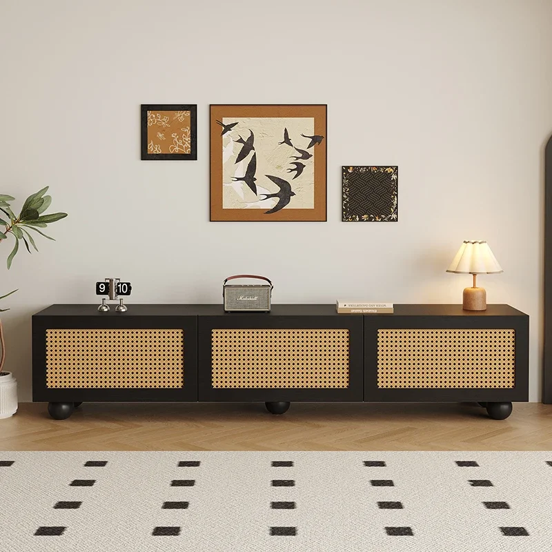 Meubles de Salon Nordiques en Bois : Meubles TV Rétro, Consoles d'Affichage, Meubles TV de Luxe avec Cheminée, Meubles de Salon, Meubles Centraux