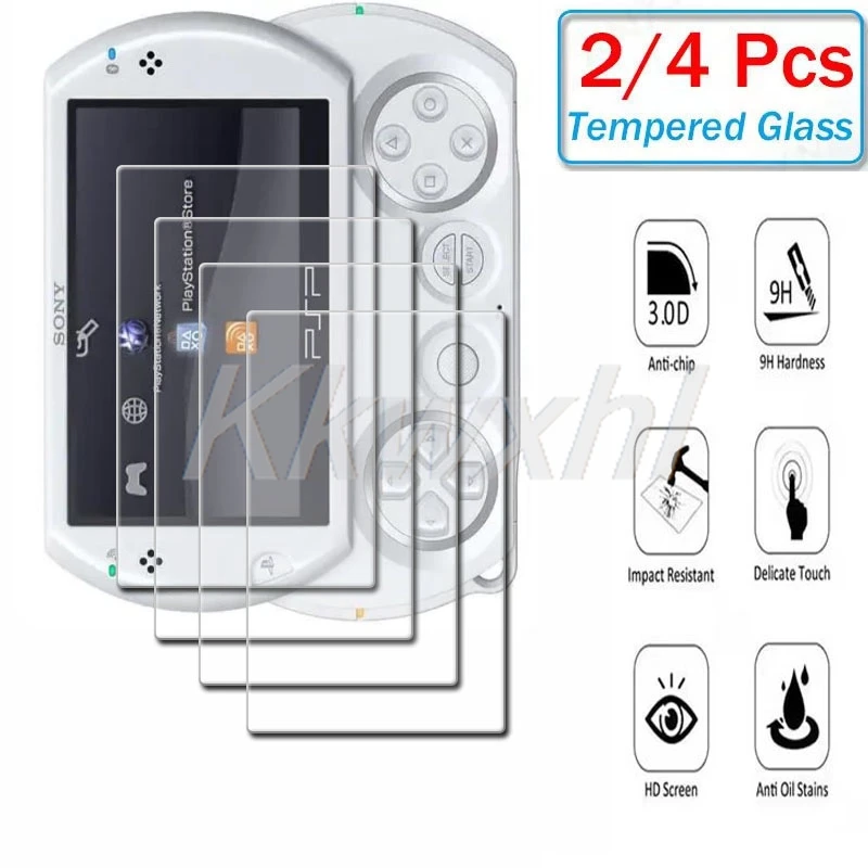 2-4PCS 9H HD Tempered Glass For Sony PlayStation PSP GO PSP-N1000 N1000 PSPgo Screen Protective Cover Film