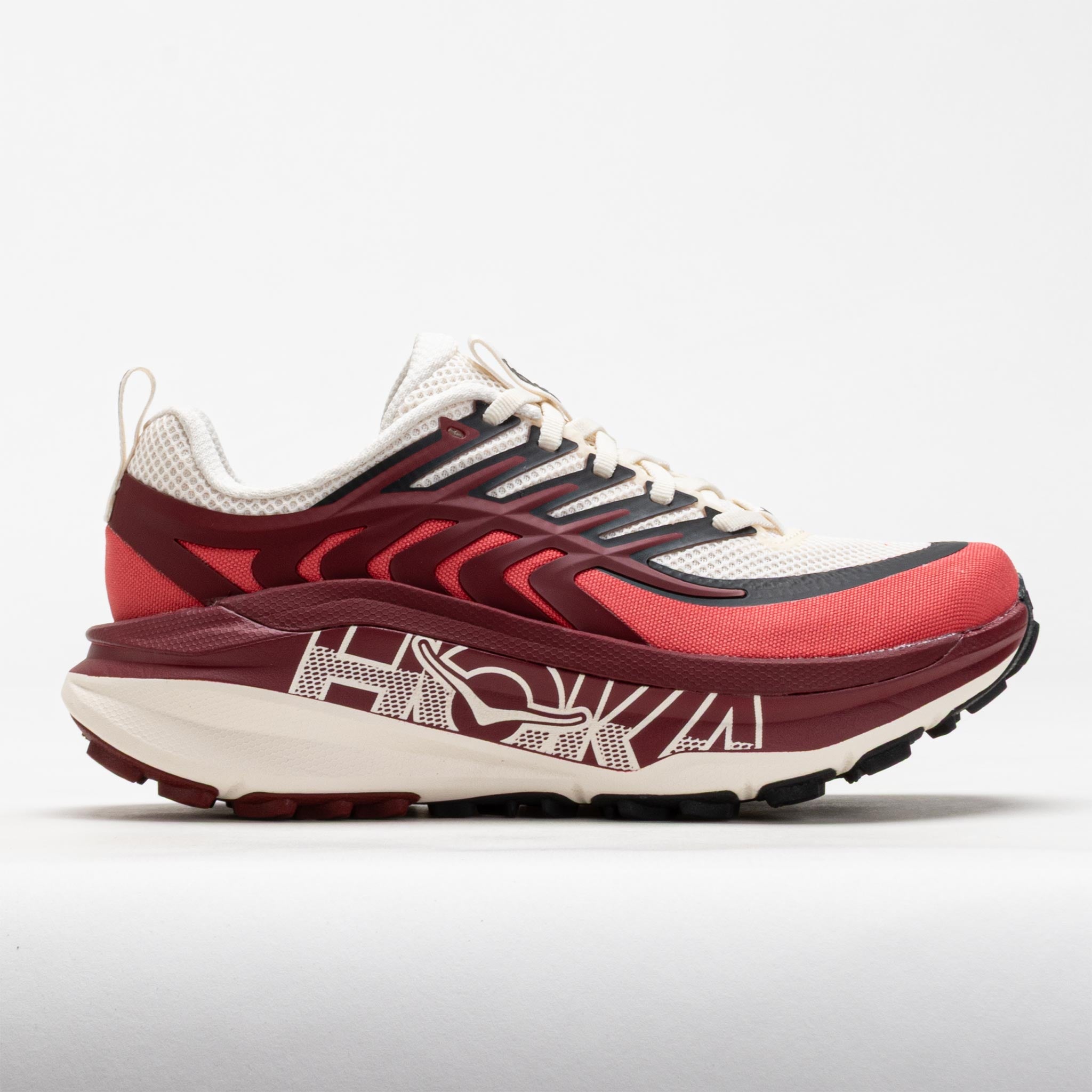 HOKA Stinson 8 Women's Trail Running Shoes Alabaster/Varsity Burgundy