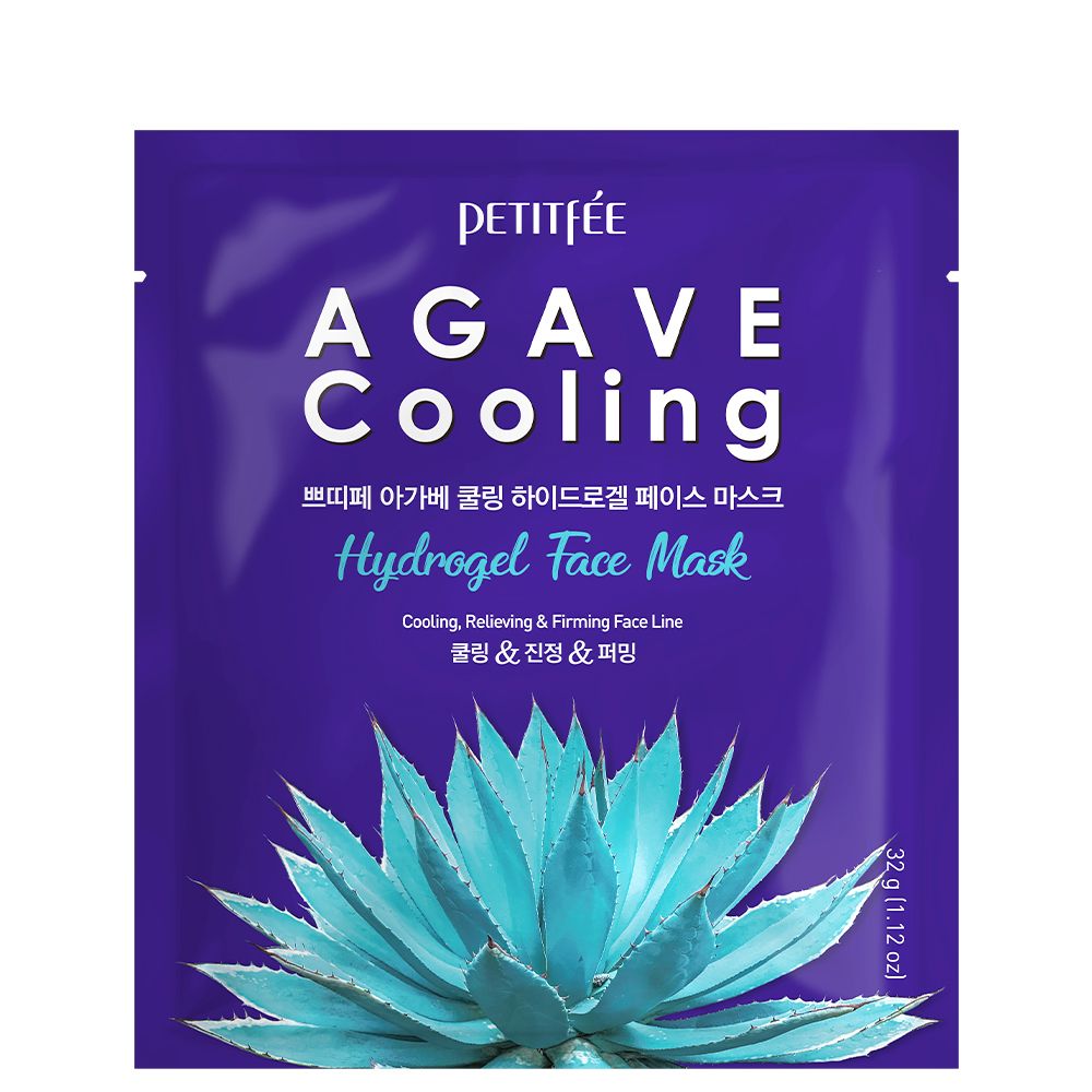 Petitfee Agave Cooling Hydrogel Face Mask Set maschera viso 5 St