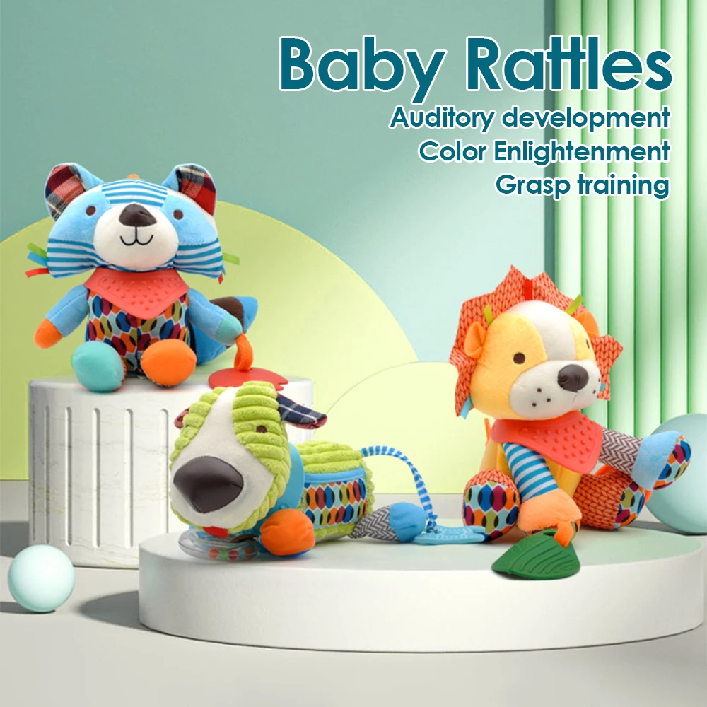 1 stücke Baby Spielzeug Kawaii Weiche Plüsch Puppen Tier Kinderwagen Anhänger Spielzeug für Neugeborene Jungen Mädchen Kleinkind Geburtstag Geschenk