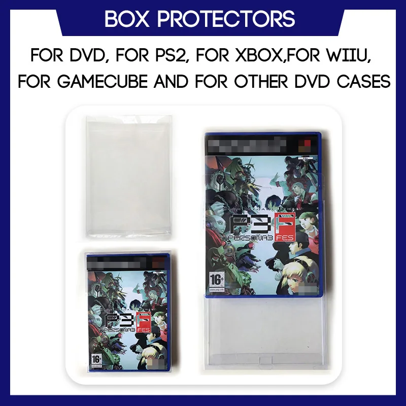 Box Schutzhülle Für DVD Für PS2 Für Xbox Für Wii Für WiiU Für Gamecube Spiel Nach Maß Klar Kunststoff Fall
