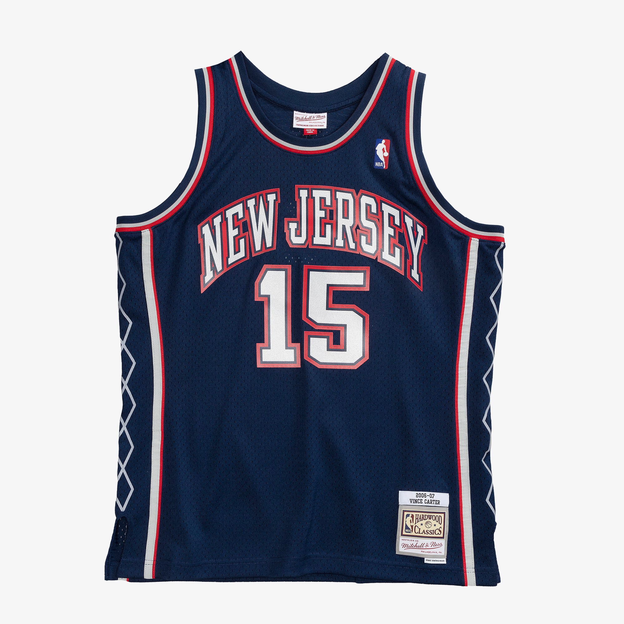 Maillot Swingman Mitchell & Ness des Nets du New Jersey Vince Carter 2006-07 - Homme Taille: XL