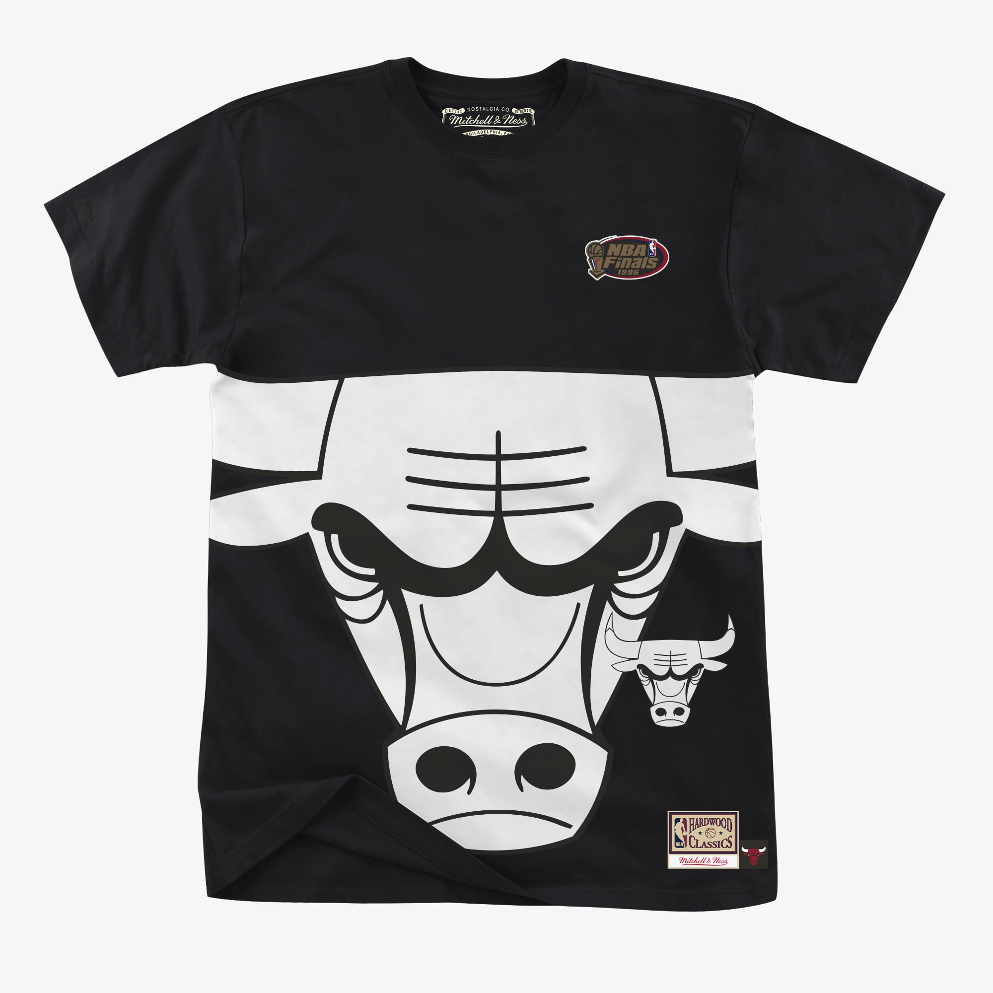 Chicago Bulls Mitchell & Ness Big Face 3.0 T-Shirt – Schwarz – Herren