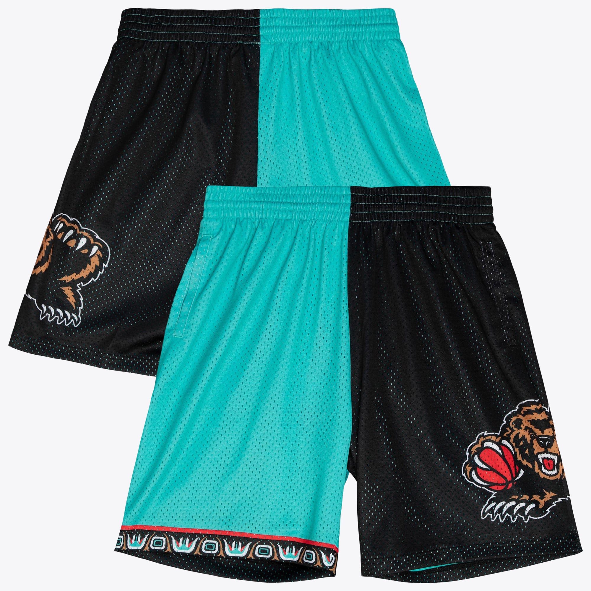 Short Swingman Mitchell & Ness 1998 des Grizzlies de Vancouver - Turquoise/Noir - Homme - Homme Taille: S
