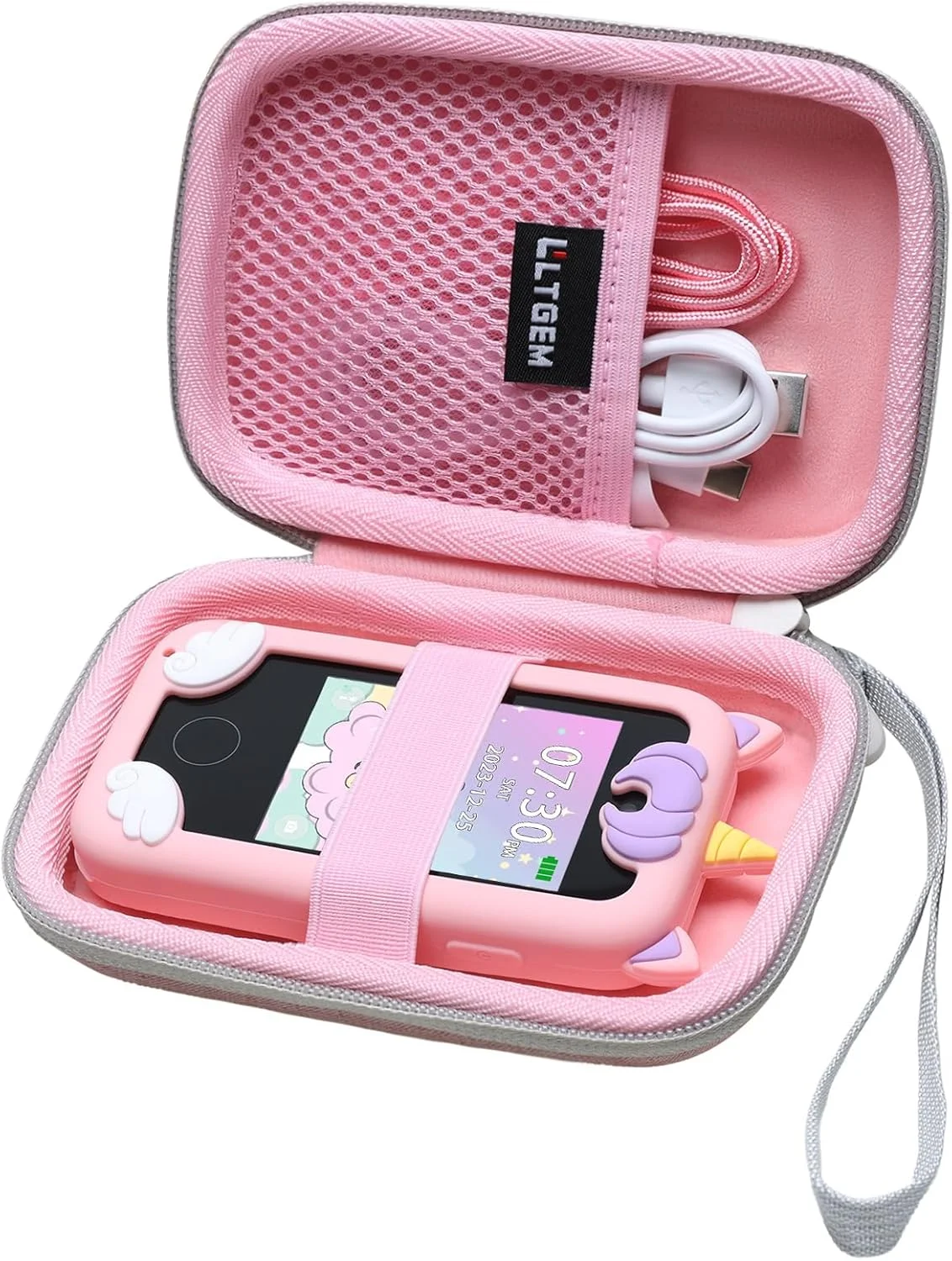 LTGEM Kids Smart Phone Case Compatible with Luoba/WEOLULI/Luyiilo/Kikapabi Kids Smart Phone Toys, Charging Cable and SD Card,
