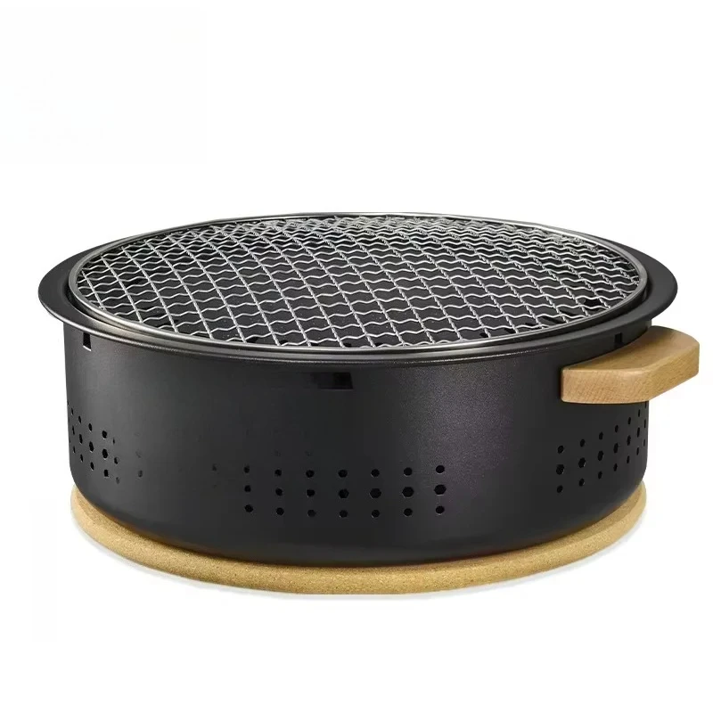 Équipement de camping, barbecue extérieur, barbecue de table circulaire, barbecue portable au charbon de bois, barbecue au charbon de bois