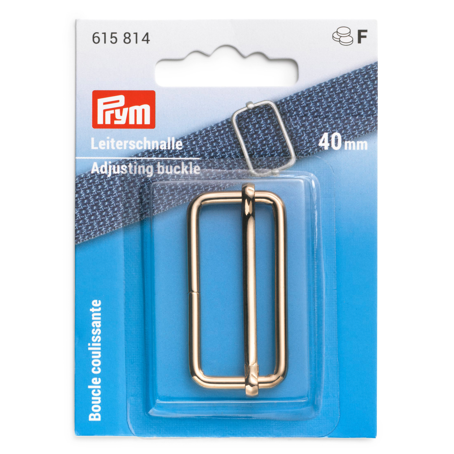 Prym Leiterschnalle, Größe: 40 mm, Farbe: new gold