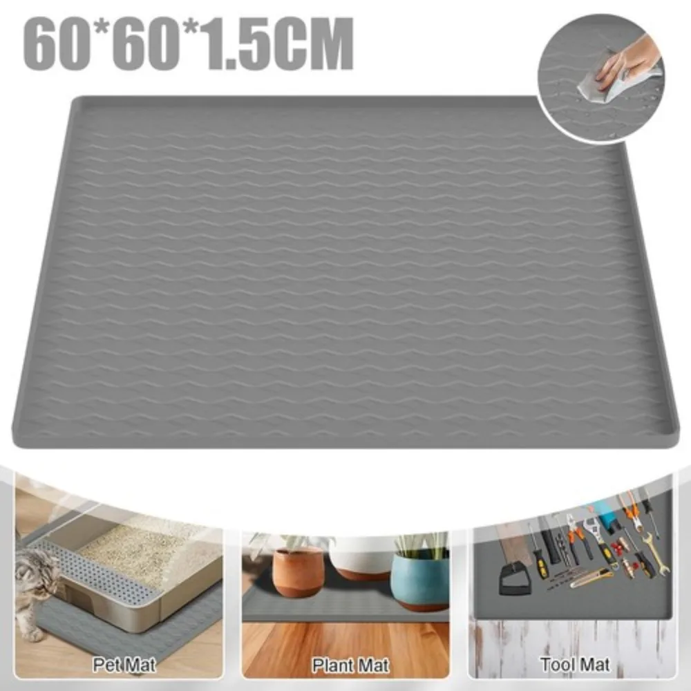 Accessoire antichoc pour appareils électroménagers, tapis de protection en silicone pour machine à laver de 60 x 60 cm, coussinet antidérapant anti-vibration pour la réduction du bruit et la placement