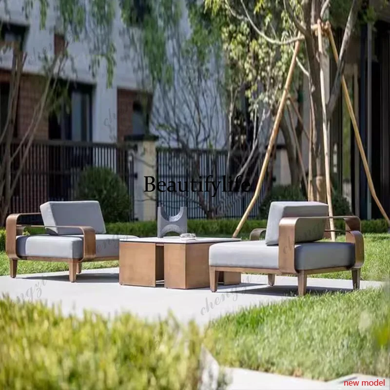 Ensembles de meubles de jardin ronds en plastique, ensembles de meubles de jardin en rotin style bohème, coussins en tissu, mobilier de jardin extérieur Giardino Arredo AB03