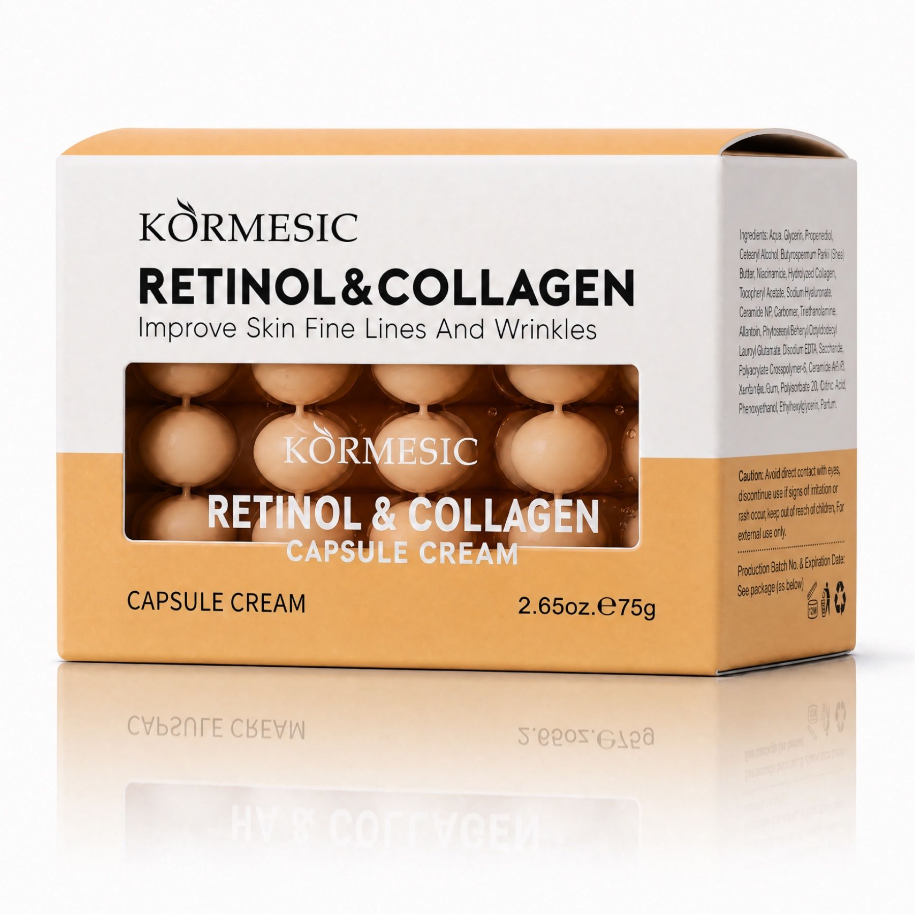 KORMESIC Crema Viso in Capsule al Retinolo e Collagene – Trattamento N