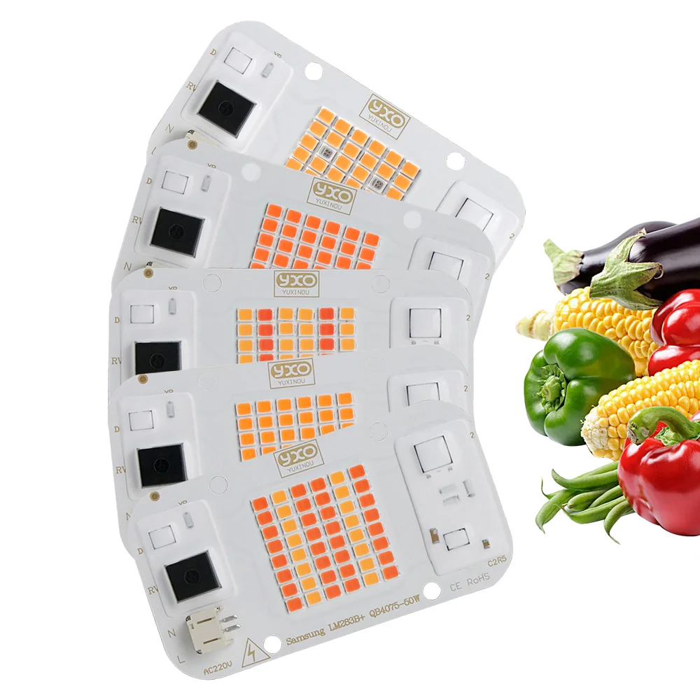 Quantum LED Pflanzenlampe LM283B+ Diode Vollspektrum DOB COB 50W LED Grow Chip 3500K 660NM 395NM für Zimmerpflanzen und Samen