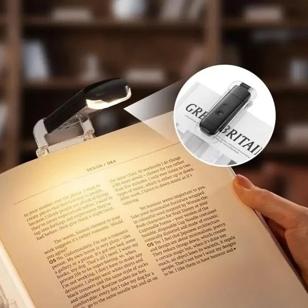 LED USB Wiederaufladbare Buchleuchte Leselampe Augenschutz Nachtlicht Tragbare Clip-Schreibtischlampe Lesezeichen Leselampe Nachtlampe