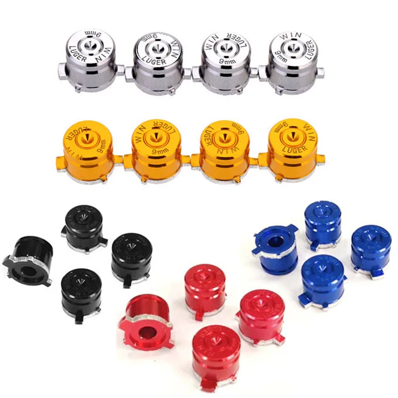 4 stück Aluminium Metall Kugel Tasten Thumb-Stick Caps Ersatz für Sony Playstation Dualshock 3 4 PS3 PS4 Gamepad Controller
