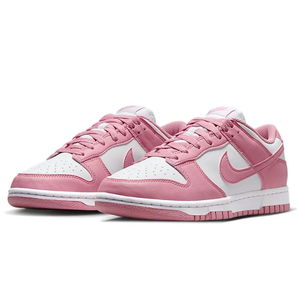 NIKE Dunk Low Retro Damenschuhe Pink & Weiß Low-Top Retro Freizeitsneaker Langlebige Sportschuhe Skateschuhe DD1873-112