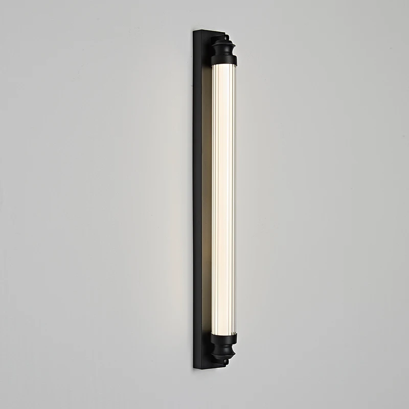 Schwarz Silber LED Wand Lampe Nachttisch Licht Korridor Gang Luxus Wandleuchter Moderne Einfache Badezimmer Eitelkeit Licht Spiegel Licht
