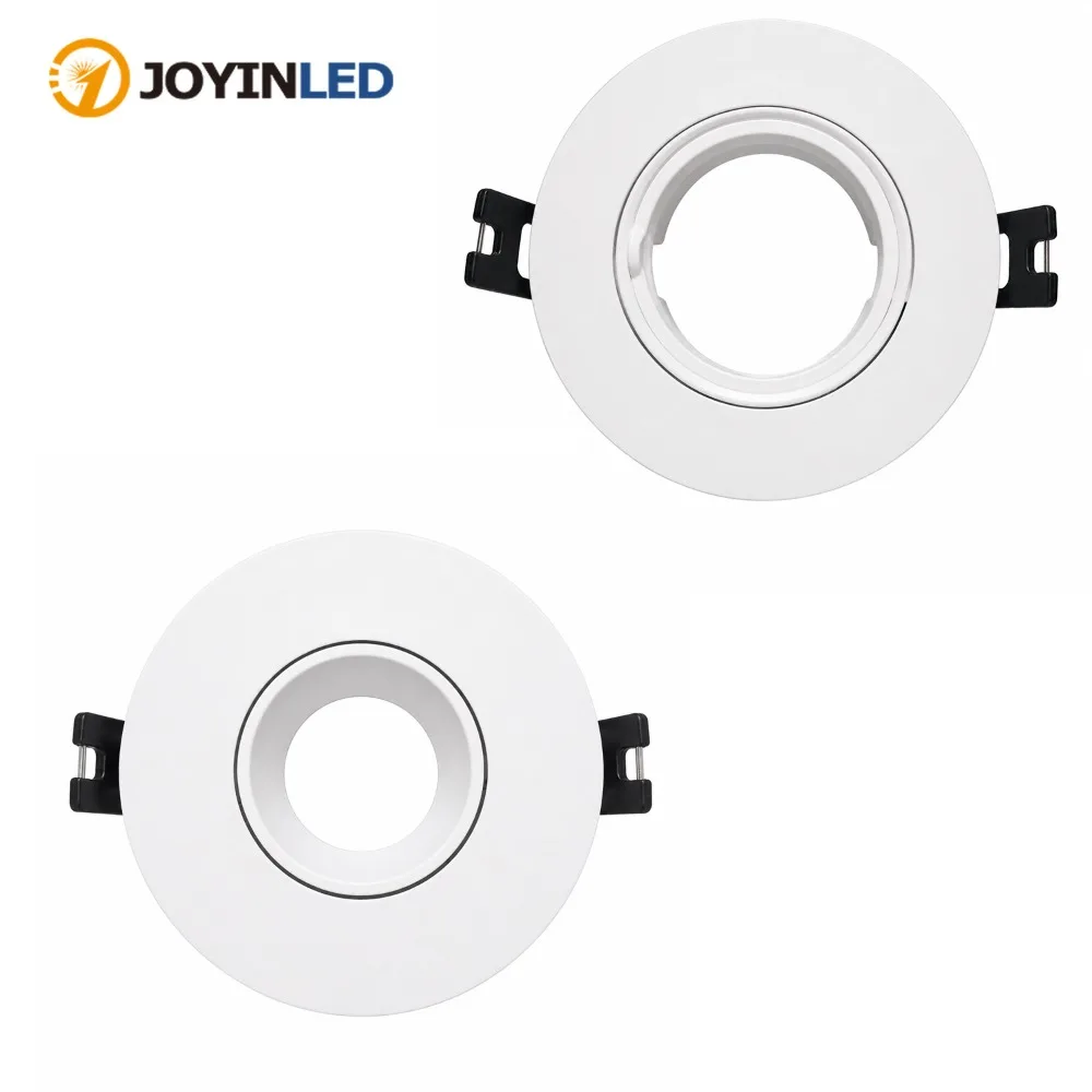 JOYINLED Einbaustrahler GU10 Weißer Deckenstrahler-Rahmen mit GU10 MR16 Fassung Montagerahmen für LED Halogen Rundstrahler