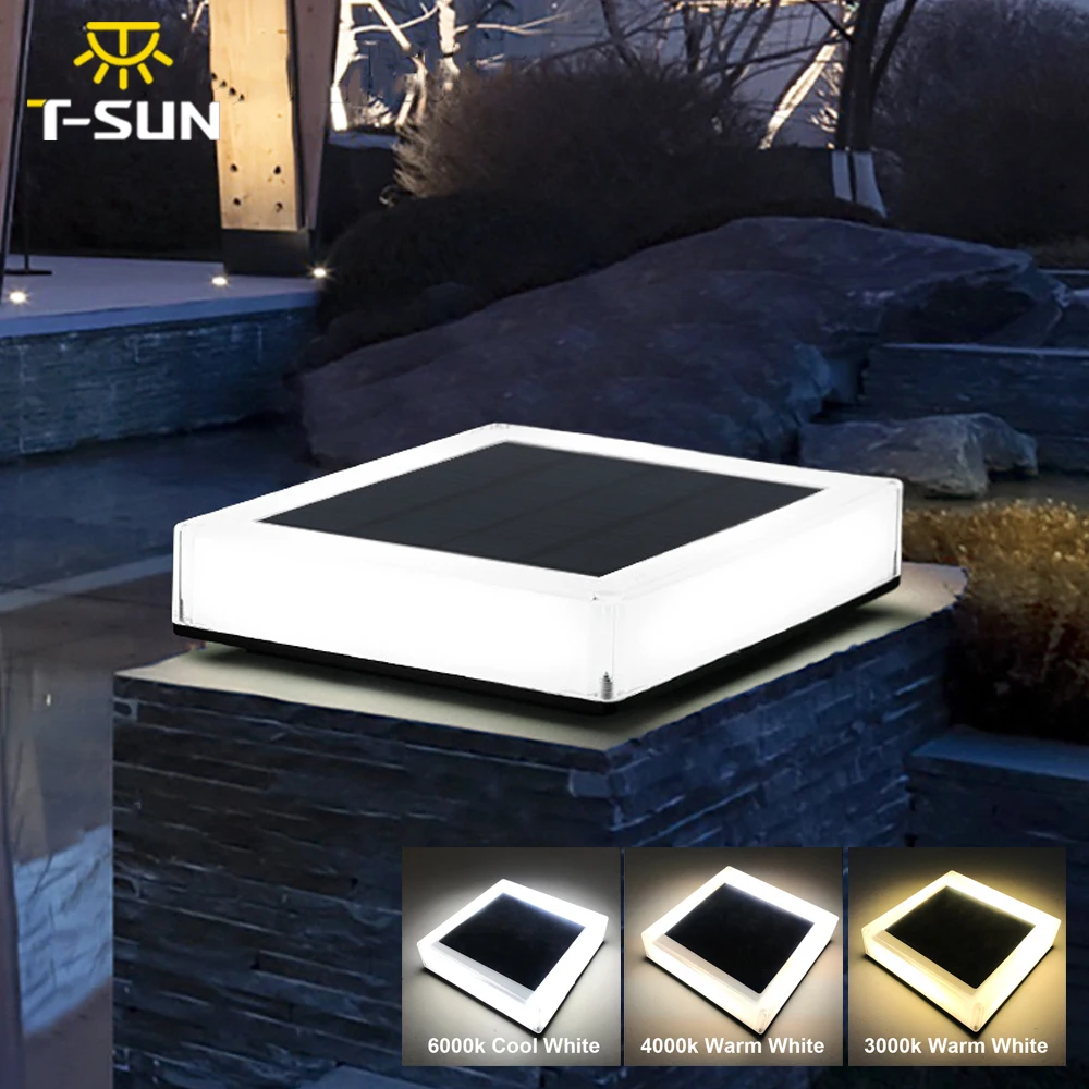 2PCS 3 Farben Solar Licht Zaun Licht IP65 Outdoor Solar Lampe Für Garten Dekoration Tor Zaun Wand Hof Cottage solar Lampe