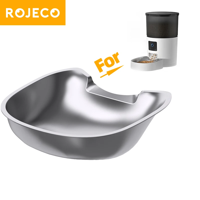 ROJECO Feeder-Schüssel aus Edelstahl, nur für automatische 3 l Haustiere, mit Kamera, ohne Futternapf für Katzen, Hunde, Haustiere, Zubehör