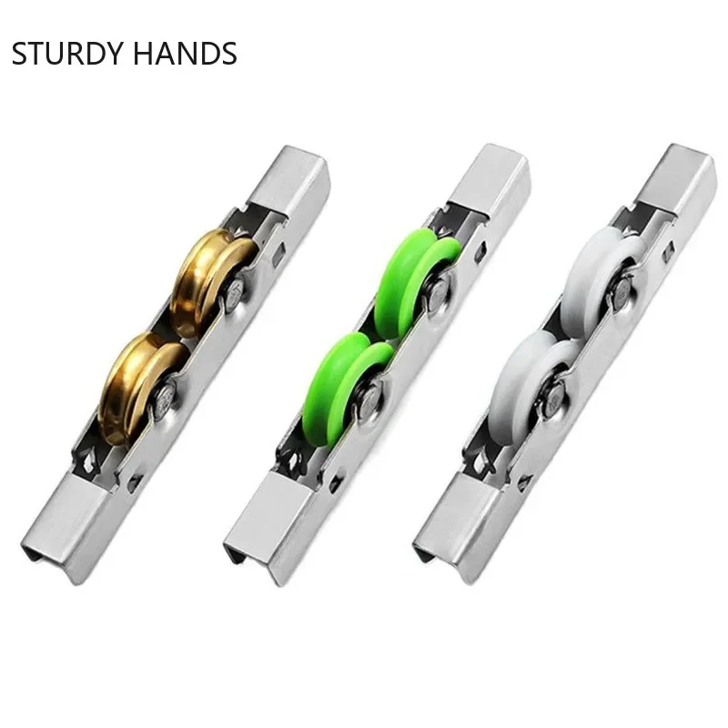 2 Stück 6mm-8mm rahmenlose Glastür scheibe Schiebefenster Lager Rollt ür Fenster Nut Rad gedämpfte Rollen möbel Hardware