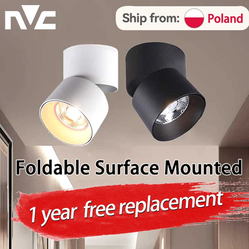 led spots deckenleuchte led strahler 220V deckenlampe Faltbare LED Down light 220V Spot LED Licht für Wohnzimmer Küche Decken leuchte Cob Aufputz Scheinwerfer Decken beleuchtung