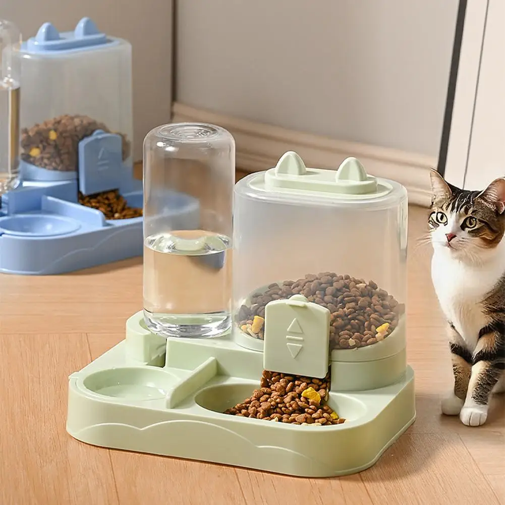 Automatischer Futter- und Wasserspender für Katzen, All-in-One-Futter- und Wasserspender für Haustiere, Futterspender mit großer Kapazität, Tierbedarfsartikel