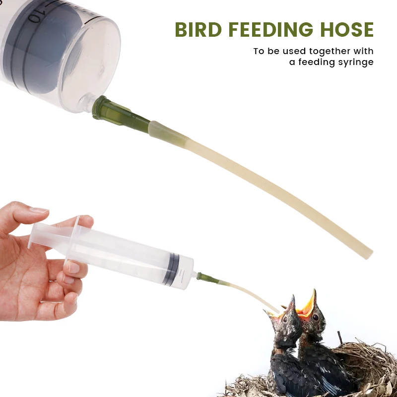 10 Stück Little Bird Oral Gavage Nadel Langer weicher Silikonschlauch (ohne Spritze) Kleines Haustier-Feeder-Wassernadelschlauch