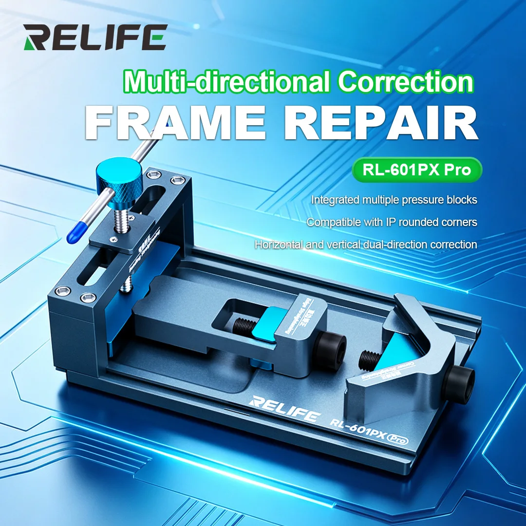 RELIFE RL-601PX Pro Handy-Rahmenkorrekturwerkzeug Abnehmbare Druckblöcke für Gebogene und Gerade Rahmenreparatur Ausrichtungsvorrichtung