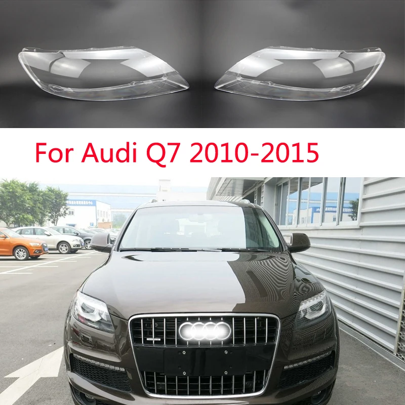 Auto Front Scheinwerfer Abdeckung Für Audi Q7 2010-2015 Auto Scheinwerfer Lampenschirm Lampe Abdeckung Kopf Lampe licht Abdeckungen glas Objektiv shell